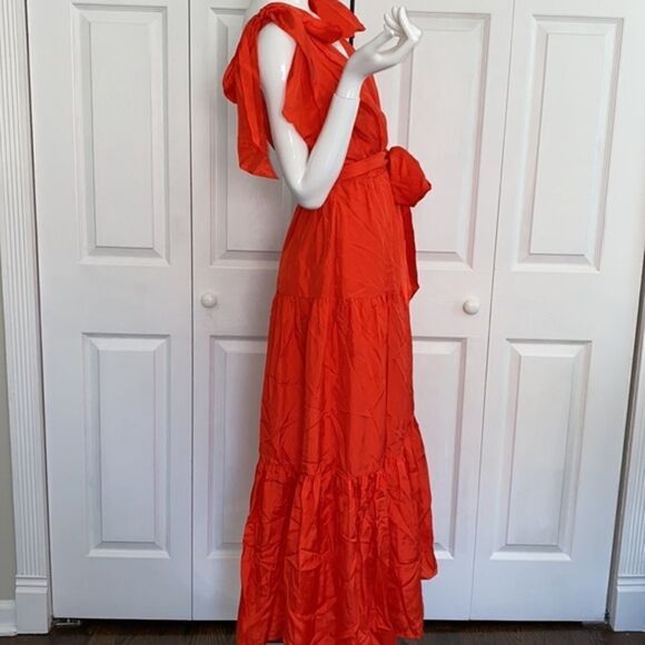 New J.CREW Shoulder-tie silk maxi dress - Picture 9 of 12